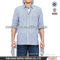 new men's long sleeve blue striped loose formal dress shirt